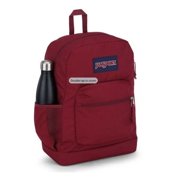JanSport 15" Burgundy Backpack With Padded Straps & Multiple Compartments For Ev - Picture 2 of 7